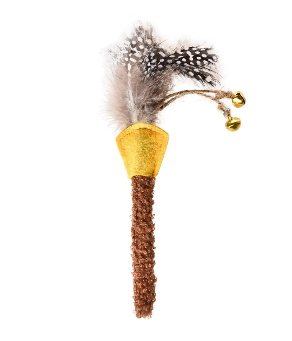 Dehner Lieblinge Katzenspielzeug - Katzenspielzeug Spielangel Yellow Wizard, ca. B4/H21 cm Gelb