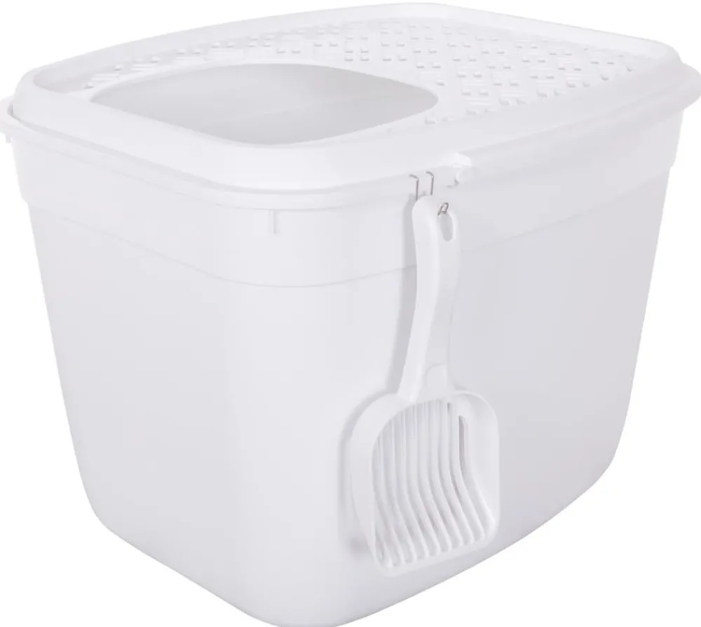 Dehner Lieblinge Katzenklo - Katzentoilette Kimmy, ca. B44/H40,7/T54 cm Weiß