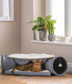 Dehner Lieblinge Katzenspielzeug - Katzentunnel Play and rest, ca. B105/H40/T60 cm