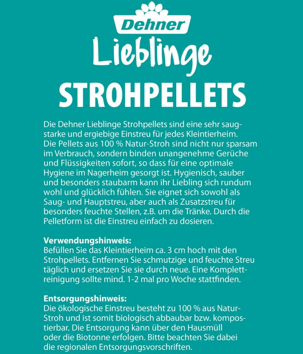 Dehner Lieblinge Kleintierstreu Strohpellets für Nager & Kleintiere Best