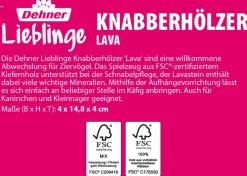 Dehner Lieblinge Mehr Vogelzubehör > Knabberhölzer Lava, ca. B4/H14,8/T4 cm