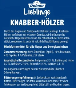 Dehner Lieblinge Nagersnacks > Knabber-Hölzer mit Pastinake & Paprika, 50 g