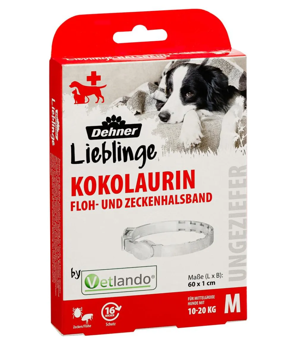 Dehner Lieblinge Kokolaurin Floh- und Zeckenhalsband M Hund Transparent Discount