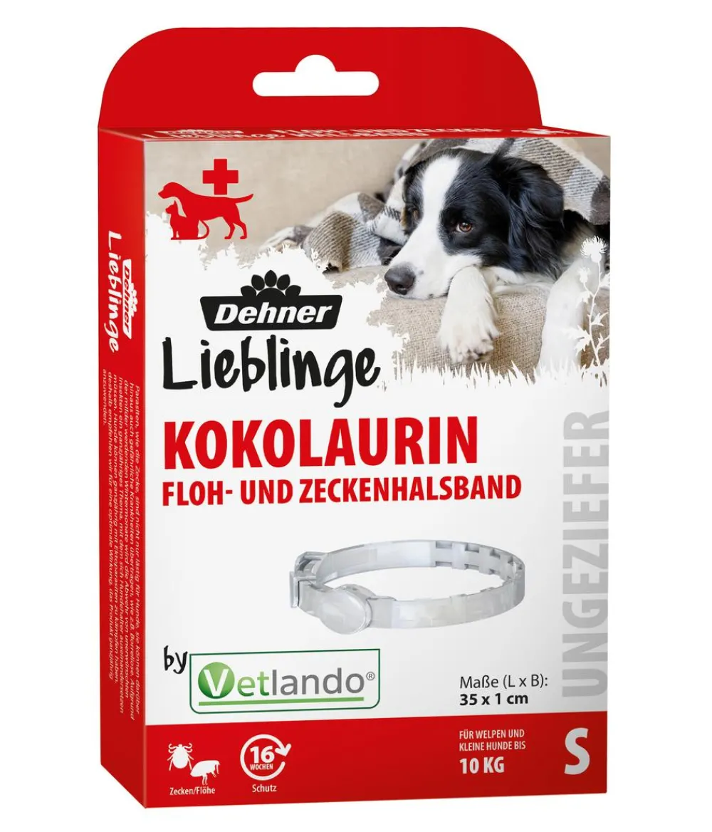 Dehner Lieblinge Ungezieferschutz|Hundepflege & Hygiene - Kokolaurin Floh- und Zeckenhalsband S Hund Transparent
