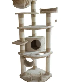 Dehner Lieblinge Kratzbäume & Kratzmöbel - Kratzbaum Edda, ca. B60/H180/T60 cm Beige