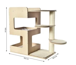 Dehner Lieblinge Kratzbaum Ginger, ca. B39,5/H100/T78,5 cm Beige Hot