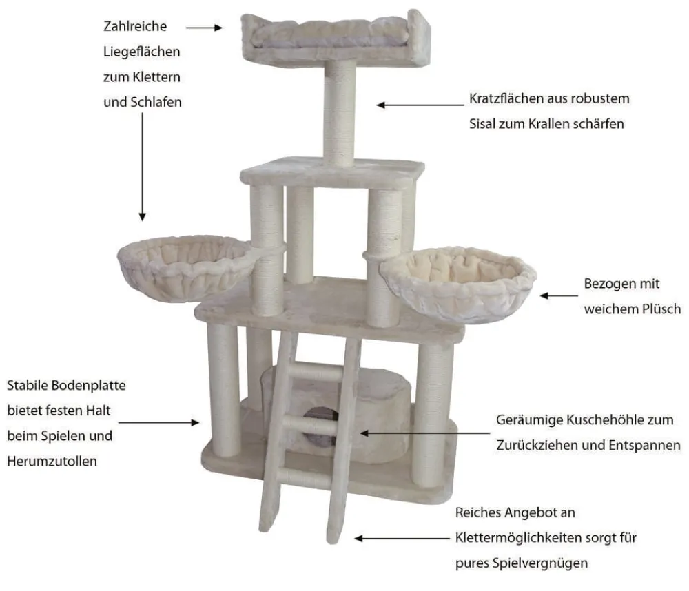 Dehner Lieblinge Kratzbaum Mila Creme Best