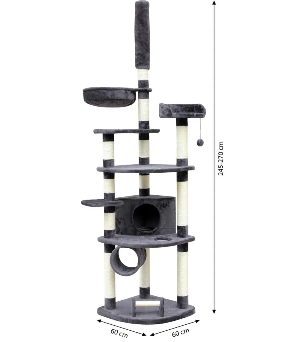 Dehner Lieblinge Kratzbaum Tabby, ca. B60/H245-270/T60 cm Anthrazit Online