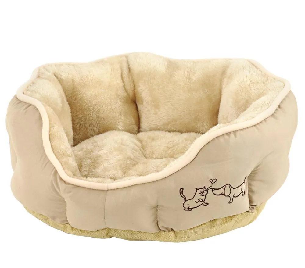 Dehner Lieblinge Hundebetten & Körbe|Katzenbetten & Katzenkissen - Kuchebett ay, ova, Beige
