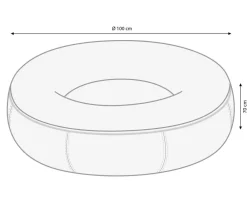 Dehner Lieblinge Kuschelbett Chiara, rund, Grau Discount
