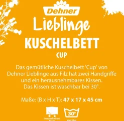 Dehner Lieblinge Hundebetten & Körbe|Katzenbetten & Katzenkissen - Kuschebett Ea, rechteckig Braun