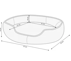 Dehner Lieblinge Kuchelbett Linette, oval, alt Rosa New