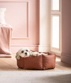 Dehner Lieblinge Hundebetten & Körbe|Katzenbetten & Katzenkissen - Kuschelbett Cora, rund, , ca. B75/H19/T75 cm Braun
