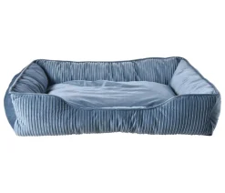 Dehner Lieblinge Hundebetten & Körbe|Katzenbetten & Katzenkissen - Kuchebett Baroque, rechteckig, petro Blau