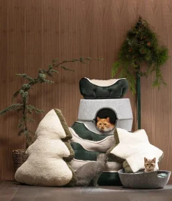Dehner Lieblinge Katzenhöhlen|Hundebetten & Körbe - Kuschelhöhle On The Top, grau, rund, ca. B40/H37,5/T45 cm Hellgrau
