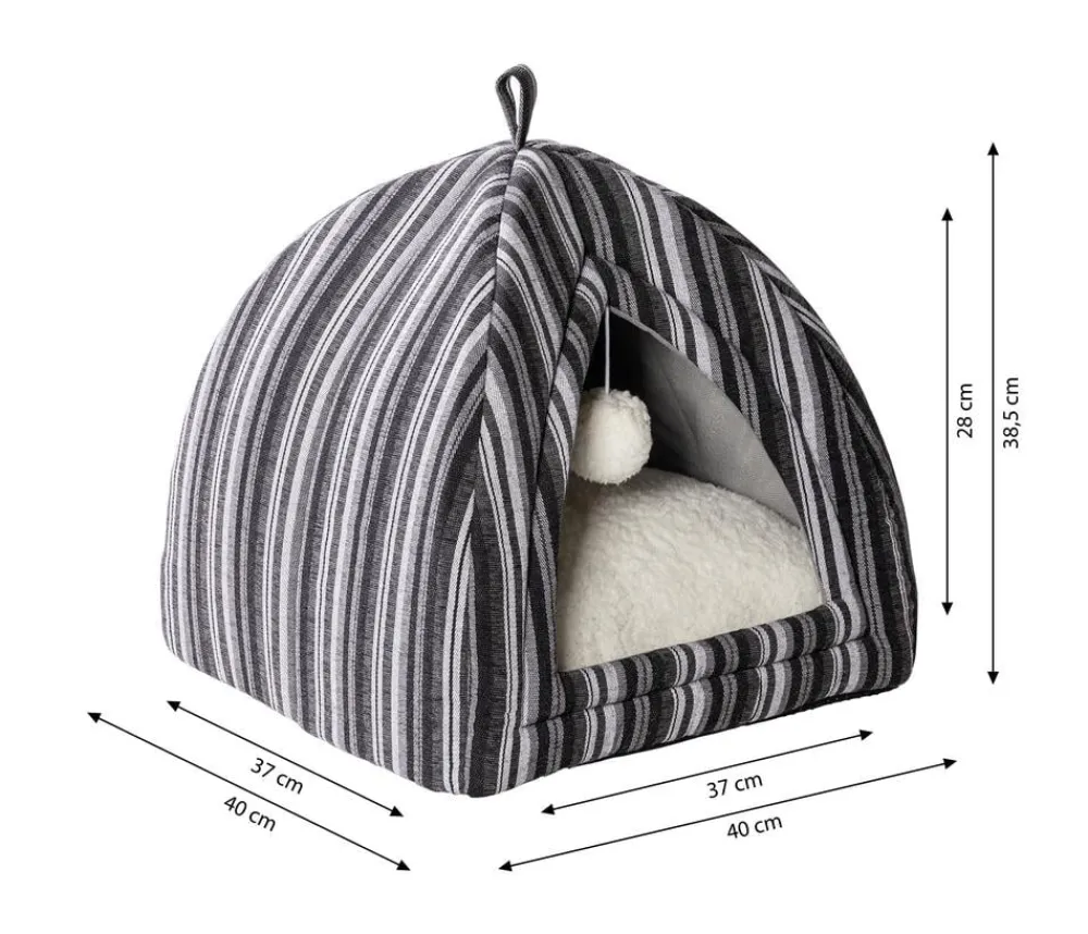 Dehner Lieblinge Katzenhöhlen|Hundebetten & Körbe - Kuschelhöhle Alva, quadratisch, ca. B40/H38,5/T40 cm