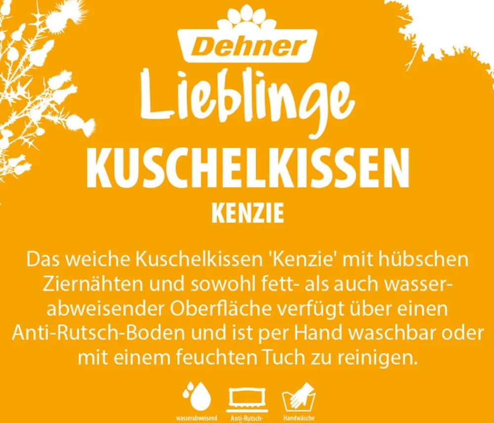Dehner Lieblinge Kuschekissen Kenzie, rechteckig, Beige Hot