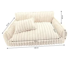 Dehner Lieblinge Kuschelsofa Arctica, rechteckig, , ca. B100/H40/T67 cm Beige Discount