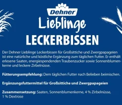Dehner Lieblinge Vogelfutter & Snacks > Leckerbissen für Großsittiche und Zwergpapageien, 20 g