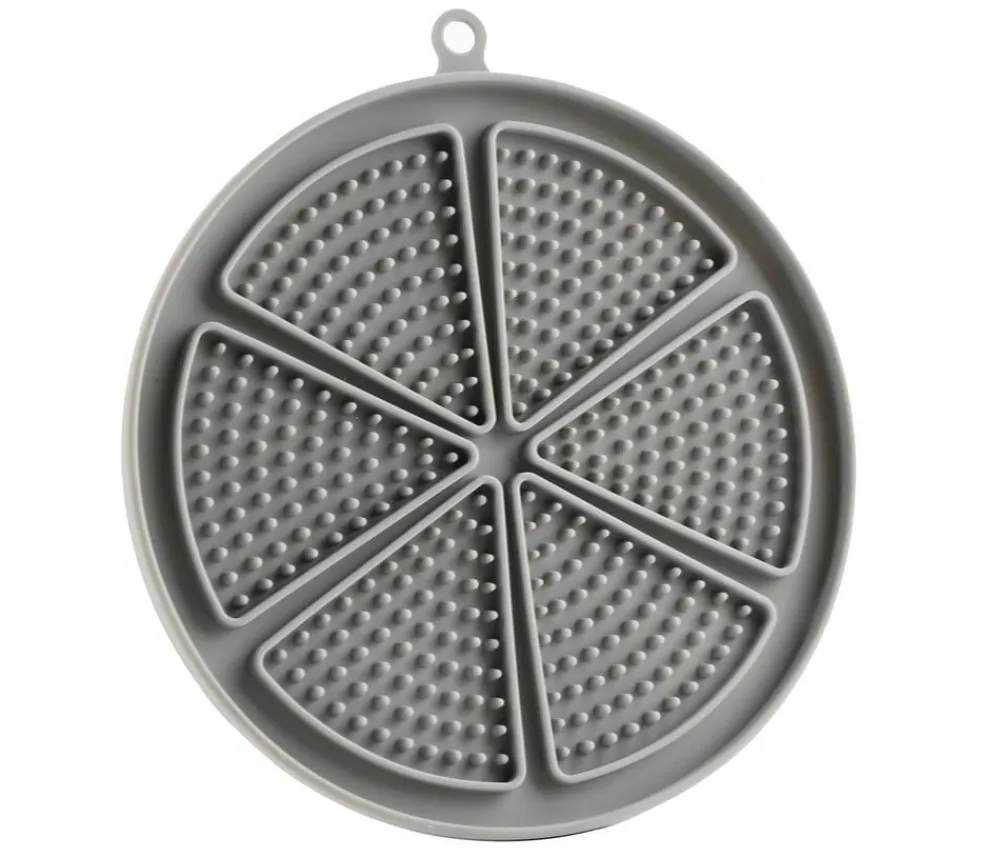 Dehner Lieblinge Hundenäpfe & Tränken|Katzennäpfe & Tränken - Leckmatte Jack, , ca. Ø18/H1,6 cm Grau
