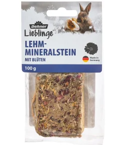 Dehner Lieblinge Nahrungsergänzung Kleintiere - Lehm-Mineralstein Blüten, 100 g