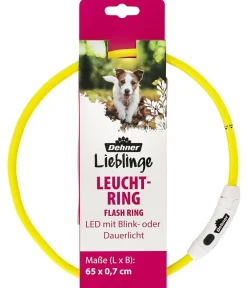 Dehner Lieblinge Hundehalsbänder & Geschirre - Leuchtring Flash Ring Gelb
