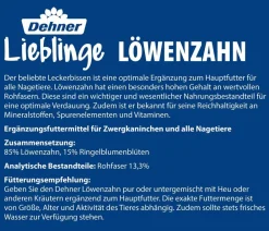 Dehner Lieblinge Nahrungsergänzung Kleintiere - Löwenzahn, 100 g
