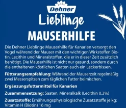 Dehner Lieblinge Vogelfutter & Snacks - Mauserhilfe für Kanarien, 20 g