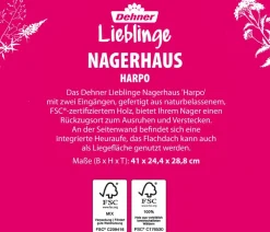 Dehner Lieblinge Mehr Kleintierbedarf - Nagerhaus Harpo, ca. B41/H24,4/T28,8 cm Natur