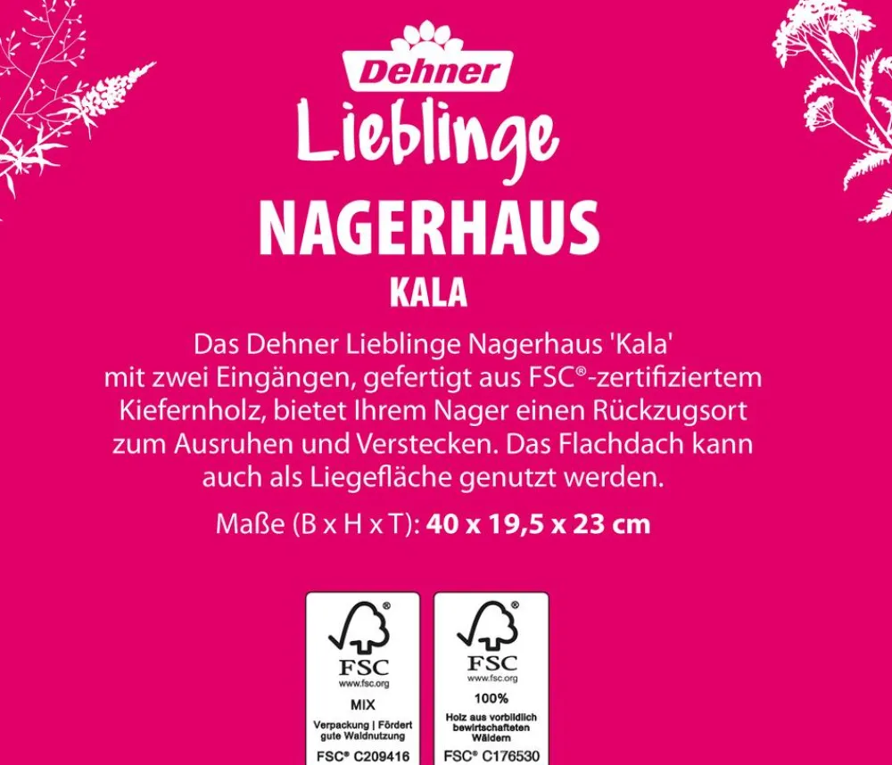Dehner Lieblinge Nagerhaus Kala, ca. B40/H19,5/T23 cm Natur Online