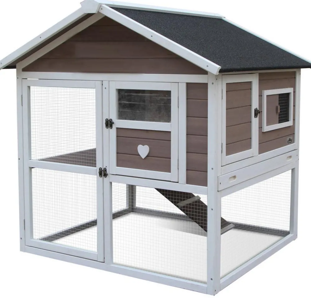 Dehner Lieblinge Kaninchenstall & Hasenstall > Nagerheim Castel, braun, ca. B106/H108/T103 cm