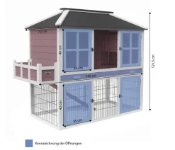 Dehner Lieblinge Nagerheim Palazzo, rotbraun, ca. B145/H121/T72 cm Dunkelrot Hot