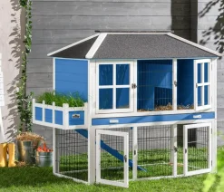 Dehner Lieblinge Nagerheim Palazzo, , ca. B145/H121/T72 cm Blau Outlet