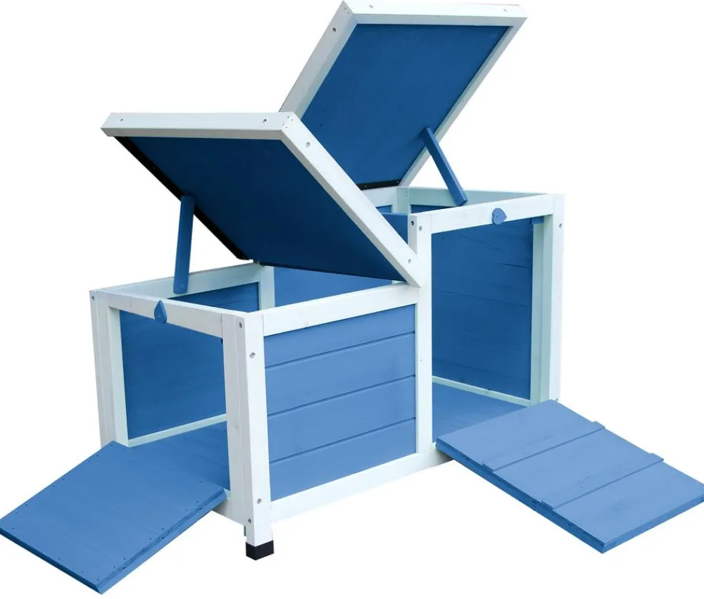 Dehner Lieblinge Mehr Kleintierbedarf - Nagerschlafhaus Teatro, blau, ca. B70/H45/T43 cm Türkis