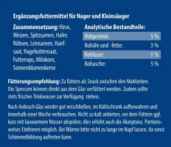Dehner Lieblinge Nagersnacks - Nagersprossen für Meerschweinchen & Kaninchen, Junior, 210 ml