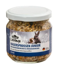 Dehner Lieblinge Nagersnacks - Nagersprossen für Meerschweinchen & Kaninchen, Junior, 210 ml
