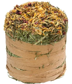 Dehner Lieblinge Nagerspielzeug|Heu - Nasch-Ballen mit Blüten, 100 g