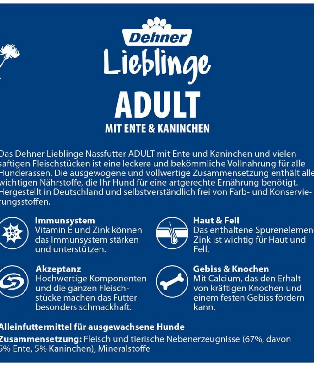Dehner Lieblinge Nassfutter für Hunde Adult Best