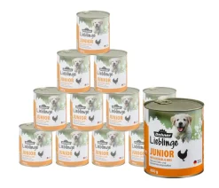 Dehner Lieblinge Nassfutter Hund - Nassfutter für Hunde Junior, Geflügel & Reis