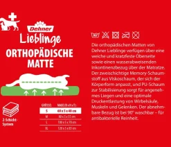 Dehner Lieblinge Betten & Kissen|Hundekissen > Orthopädiche Hundeatte onu, rechteckig, grau