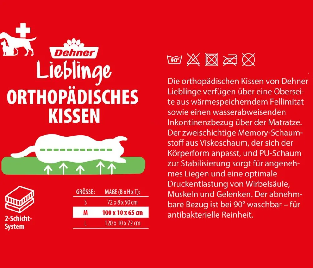 Dehner Lieblinge Orthopädiche Hundekien onu, rechteckig Schwarz Online