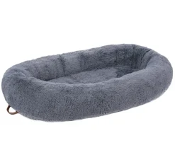 Dehner Lieblinge Betten & Kissen|Hundebetten & Körbe - Orthopädisches Kuschelbett Giant, oval, , ca. B175/H35/T100 cm Grau