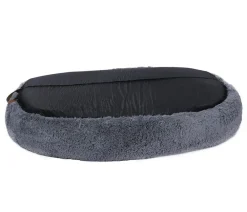 Dehner Lieblinge Betten & Kissen|Hundebetten & Körbe - Orthopädisches Kuschelbett Giant, oval, , ca. B175/H35/T100 cm Grau