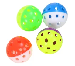 Dehner Lieblinge Katzenspielzeug - Rasselbälle, 4er-Set
