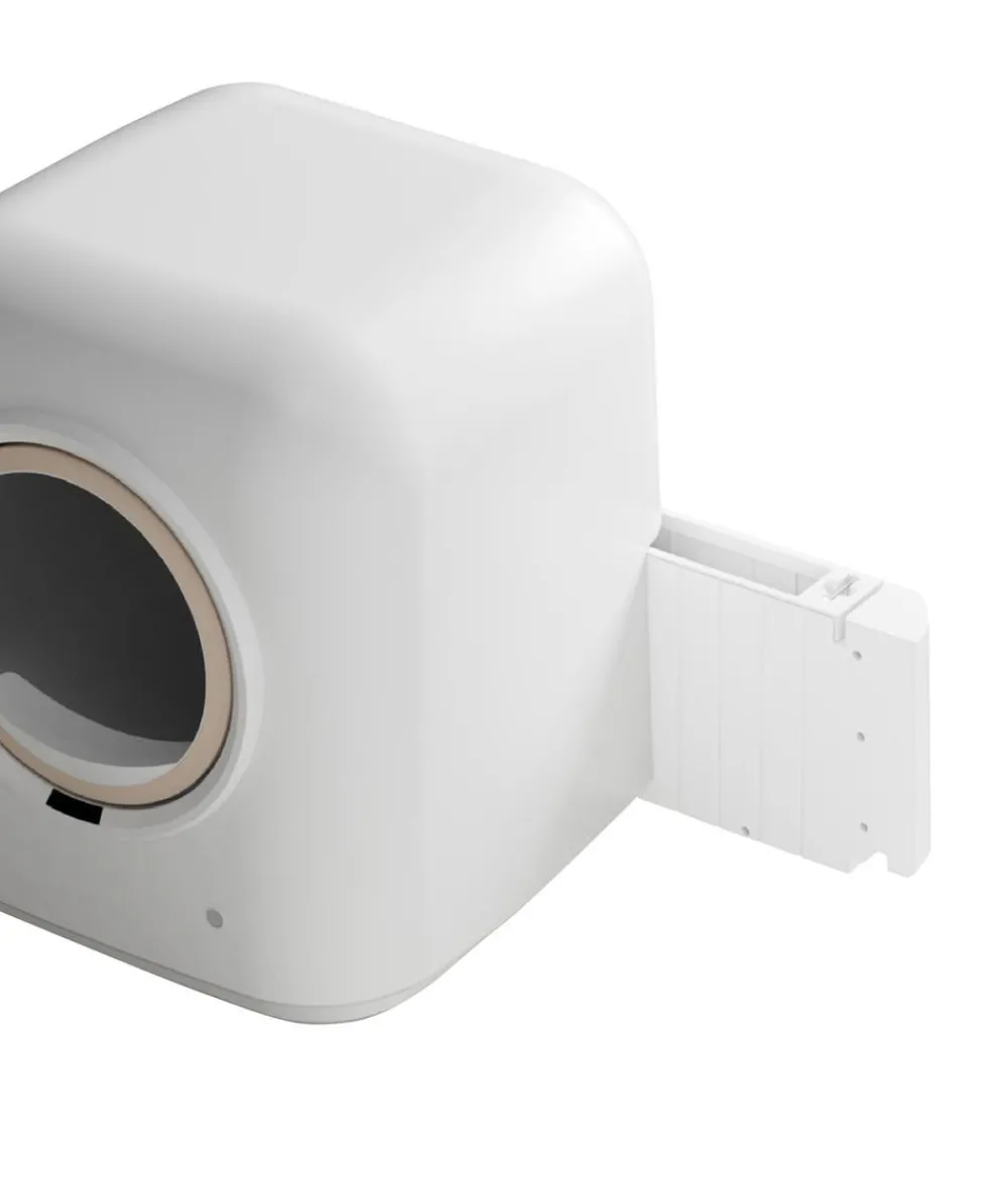 Dehner Lieblinge Katzenklo - Selbstreinigende Katzentoilette Celeste, ca. B54,3/H59,5/T54,3 cm Weiß