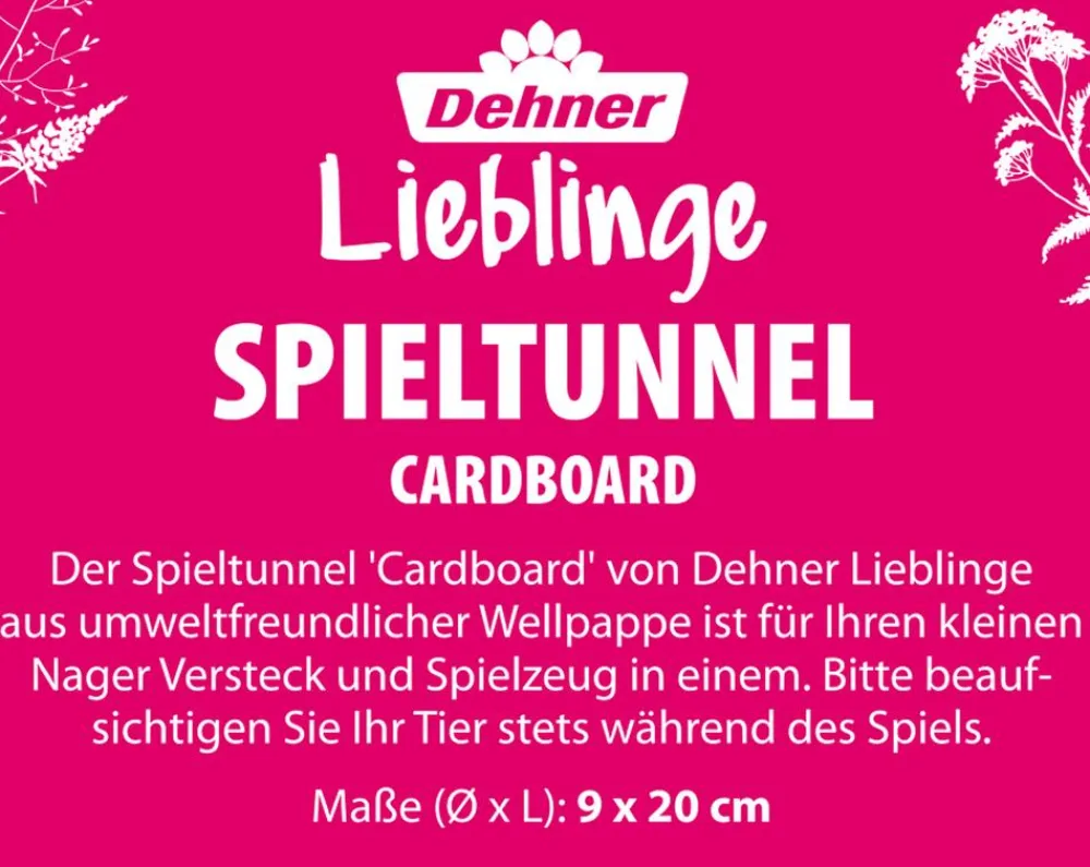 Dehner Lieblinge Spieltunnel Cardboard, , ca. Ø9/L20 cm Braun Outlet