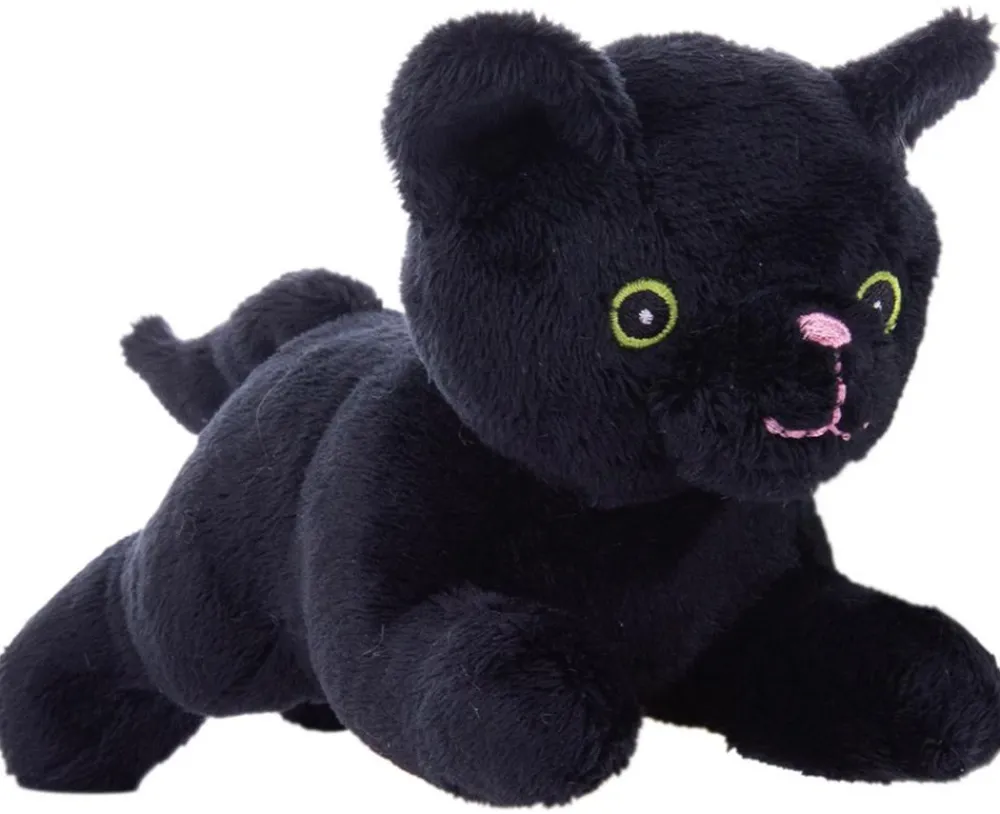Dehner Lieblinge Spielzeug - Stofftier e Katze, ca. B16/H12 cm Schwarz