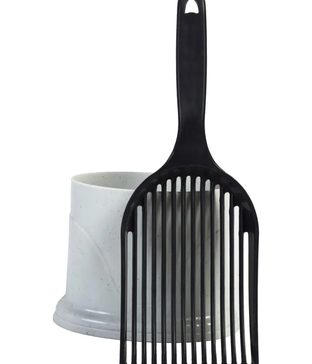 Dehner Lieblinge Katzenklo - Streuschaufel Easy litter, mit Halter, ca. B18/H35/T10 cm