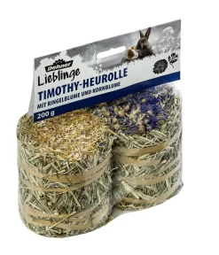 Dehner Lieblinge Heu - Timothy-Heurolle mit Ringelblume & Kornblume, 200 g