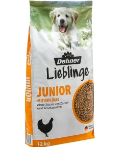 Dehner Lieblinge Trockenfutter Hund - Trockenfutter für Hunde Knusper Mix Junior, Geflügel